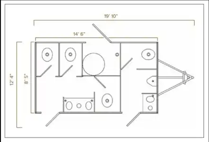 5 station floor plan